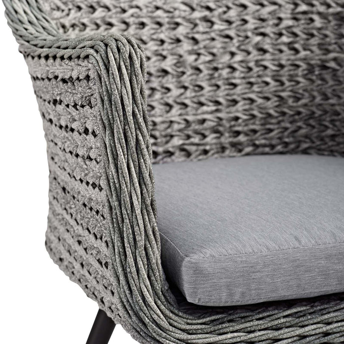 Endeavor Outdoor Patio Wicker Rattan Dining Armchair