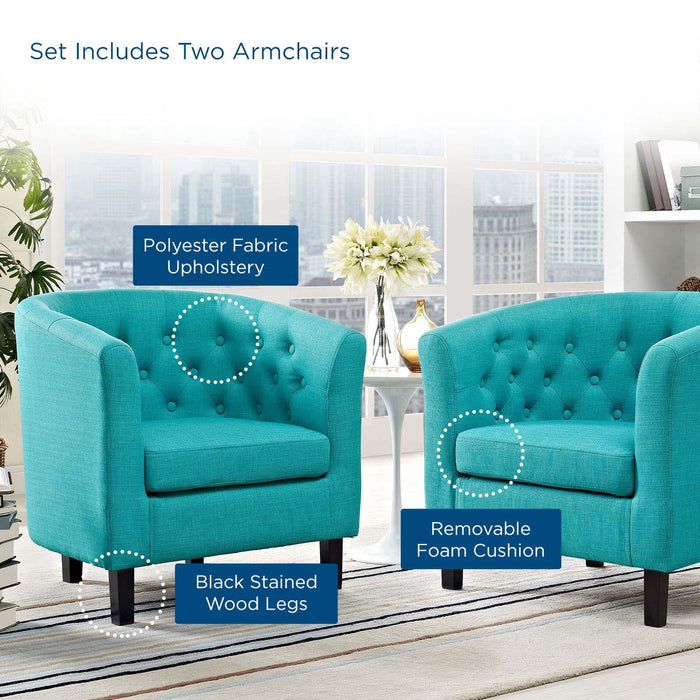 Prospect 2 Piece Upholstered Fabric Armchair Set