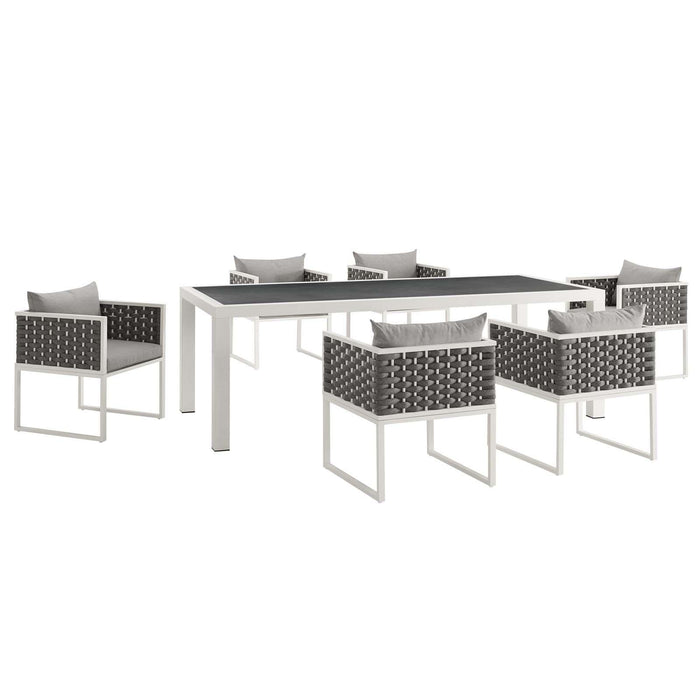 Stance 7 Piece Outdoor Patio Aluminum Dining Set image