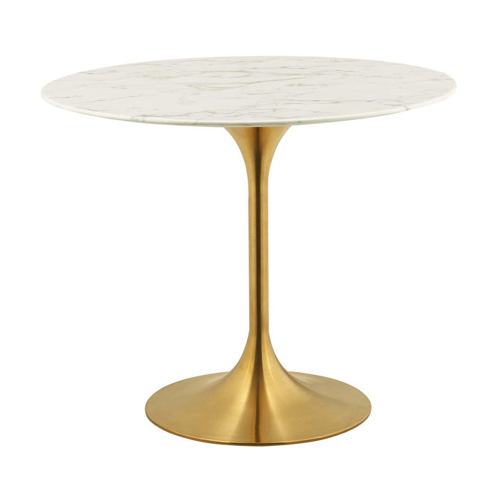 Lippa 36" Round Artificial Marble Dining Table