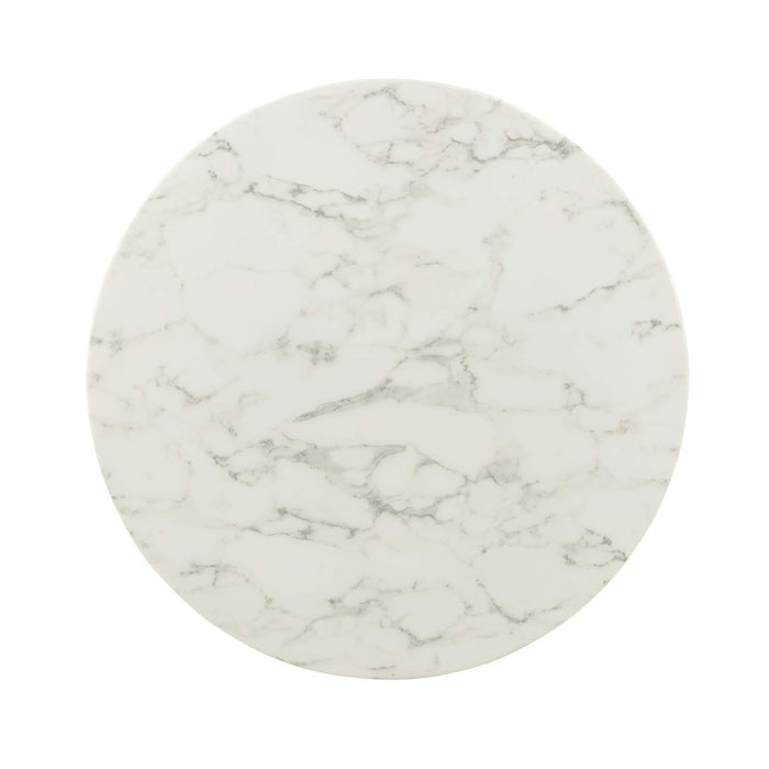 Lippa 36" Round Artificial Marble Dining Table