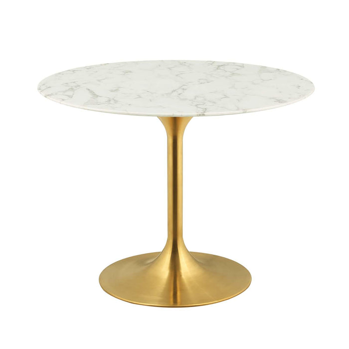 Lippa 40" Round Artificial Marble Dining Table