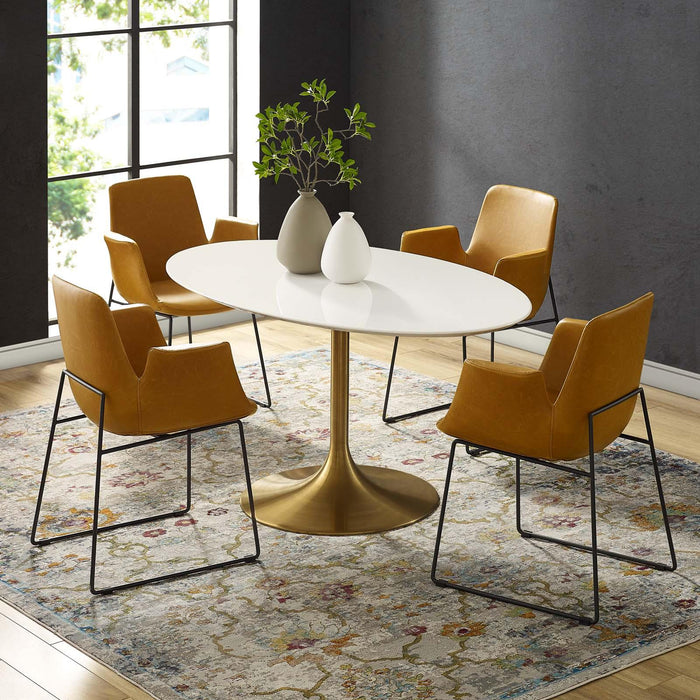 Lippa 60" Oval Wood Dining Table