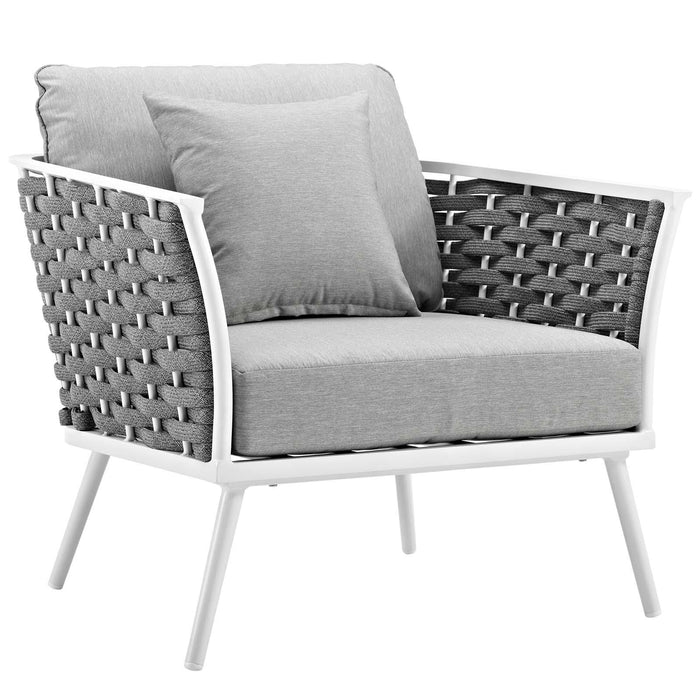 Stance Armchair Outdoor Patio Aluminum Set of 2