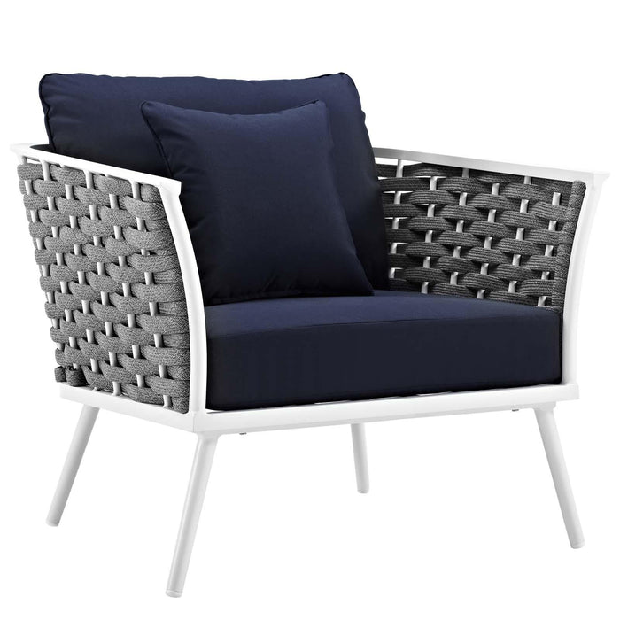 Stance Armchair Outdoor Patio Aluminum Set of 2