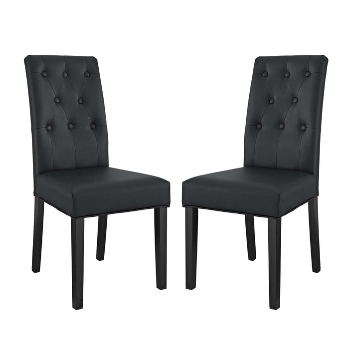 Confer Dining Side Chair Vinyl Set of 2 image