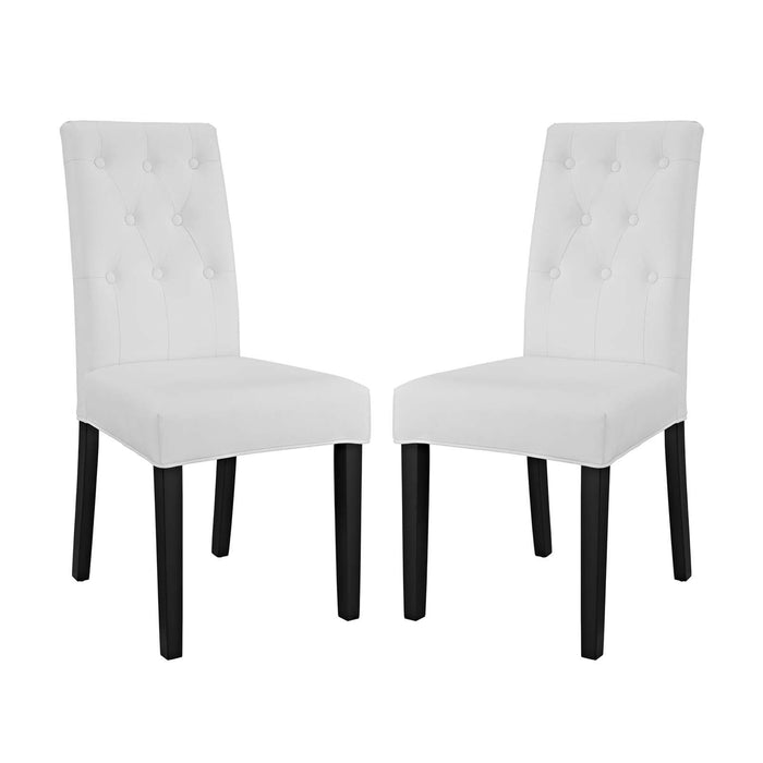 Confer Dining Side Chair Vinyl Set of 2