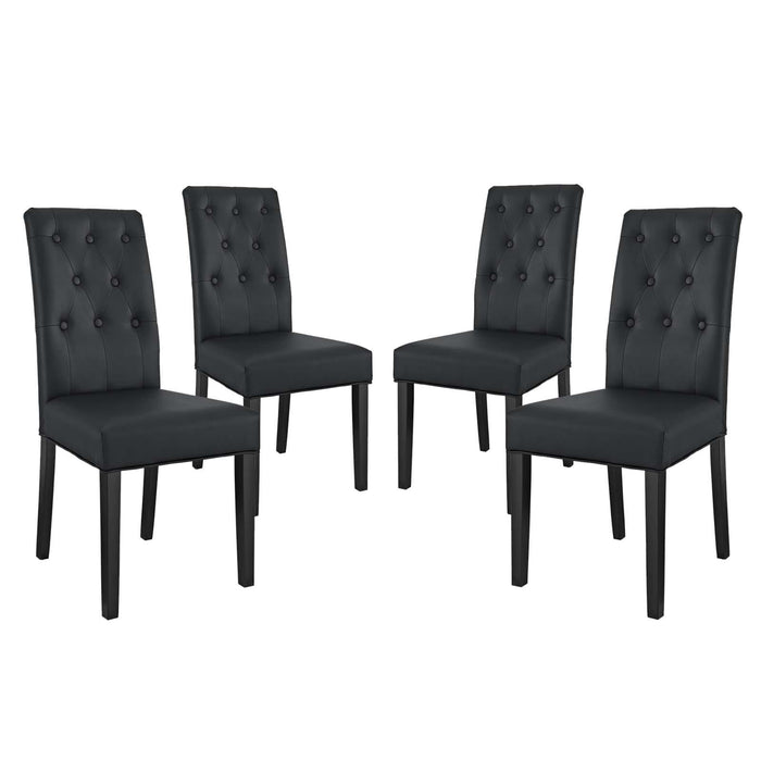 Confer Dining Side Chair Vinyl Set of 4 image