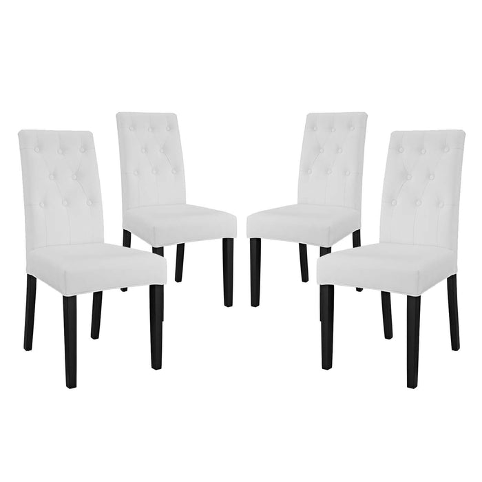 Confer Dining Side Chair Vinyl Set of 4