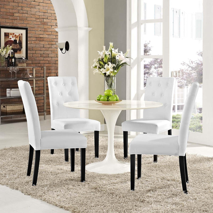 Confer Dining Side Chair Vinyl Set of 4