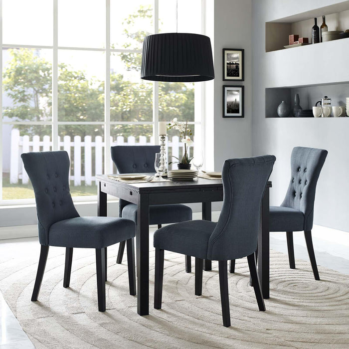 Silhouette Dining Side Chairs Upholstered Fabric Set of 4