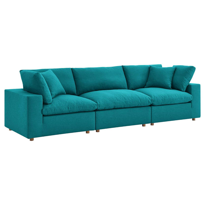 Commix Down Filled Overstuffed 3 Piece Sectional Sofa Set