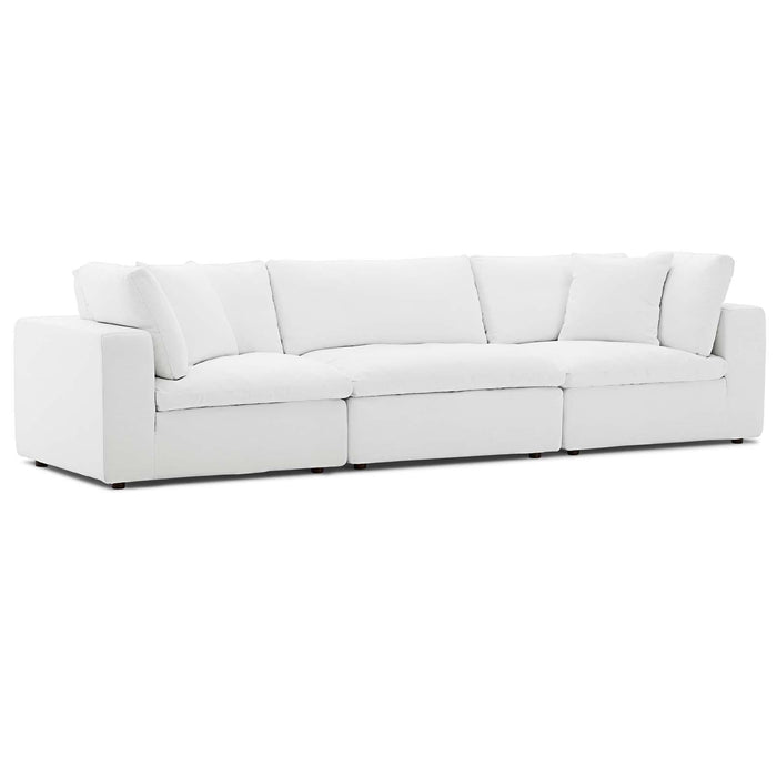 Commix Down Filled Overstuffed 3 Piece Sectional Sofa Set