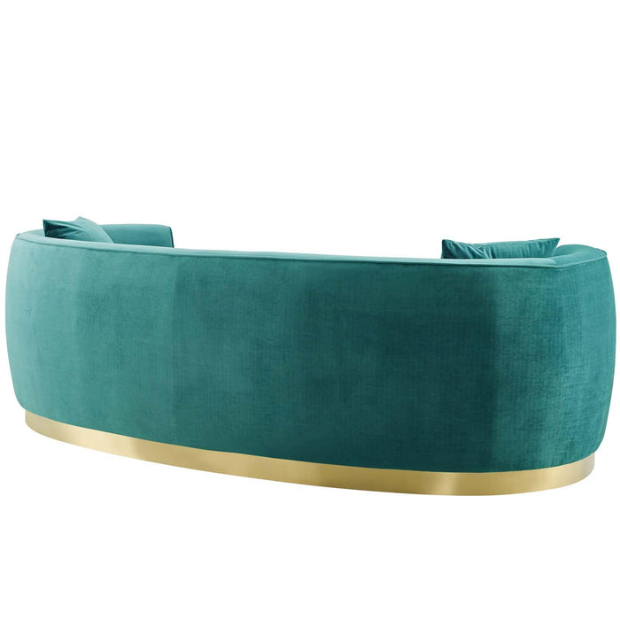 Resolute Curved Performance Velvet Sofa