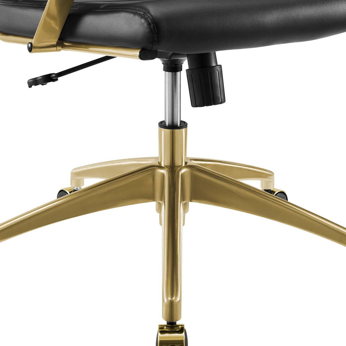 Jive Gold Stainless Steel Midback Office Chair