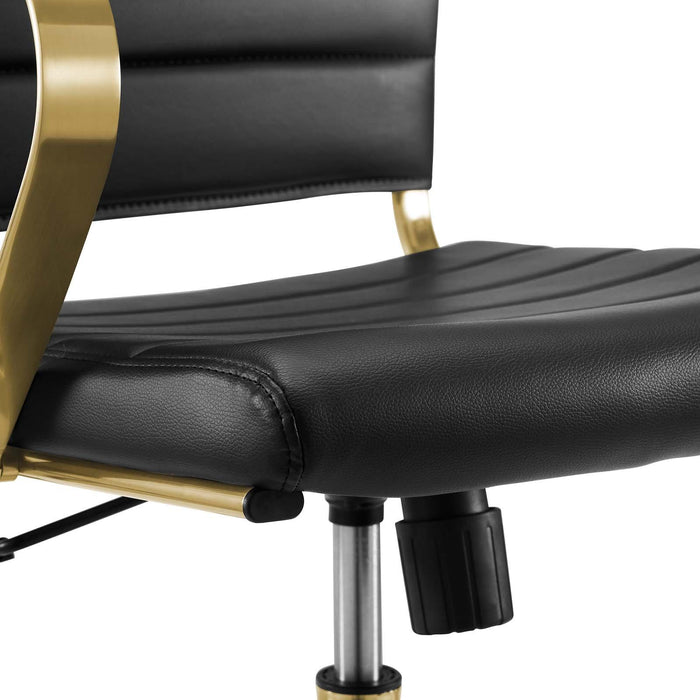 Jive Gold Stainless Steel Midback Office Chair