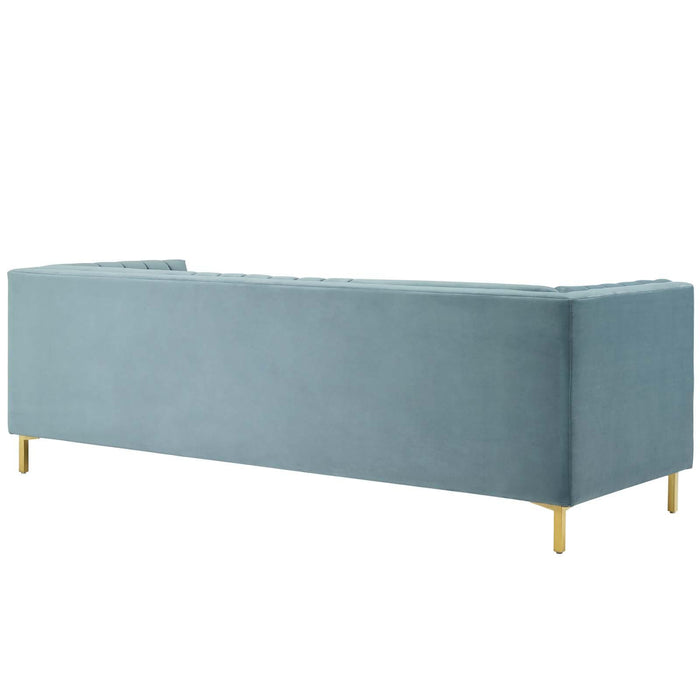 Ingenuity Channel Tufted Performance Velvet Sofa