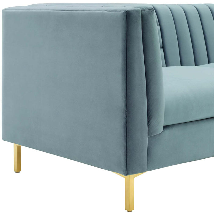 Ingenuity Channel Tufted Performance Velvet Sofa