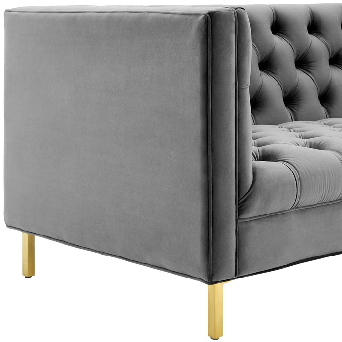 Delight Tufted Button Performance Velvet Sofa