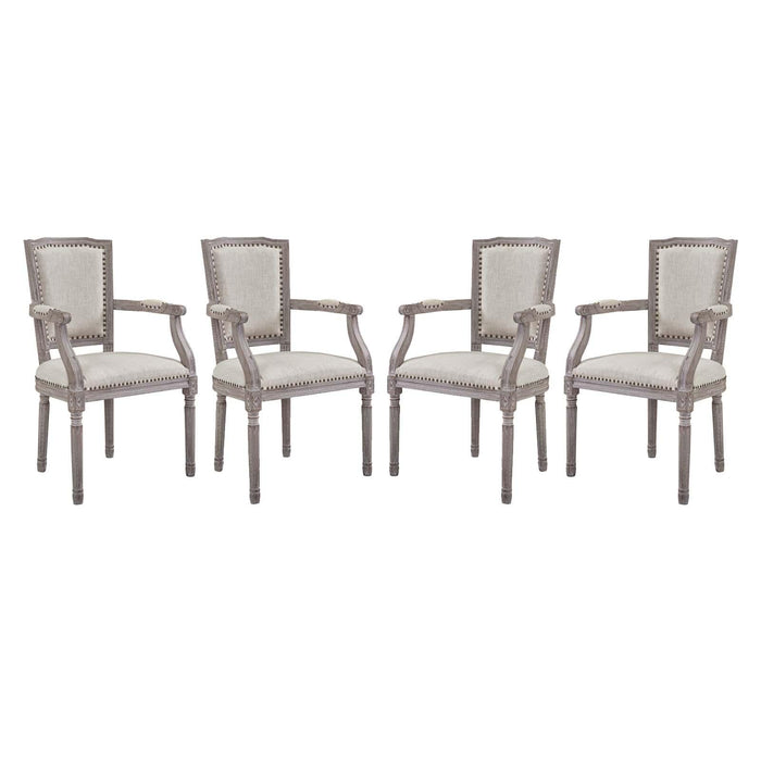 Penchant Dining Armchair Upholstered Fabric Set of 4 image