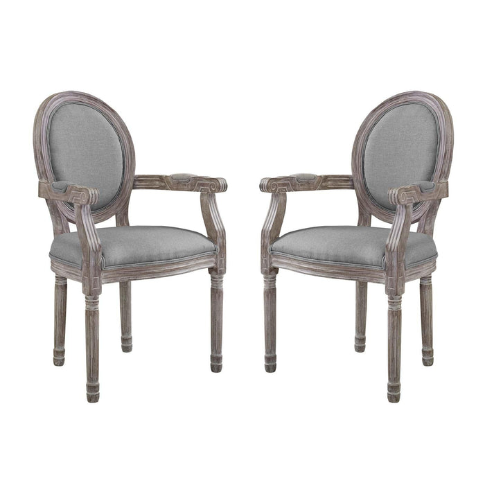 Emanate Dining Armchair Upholstered Fabric Set of 2