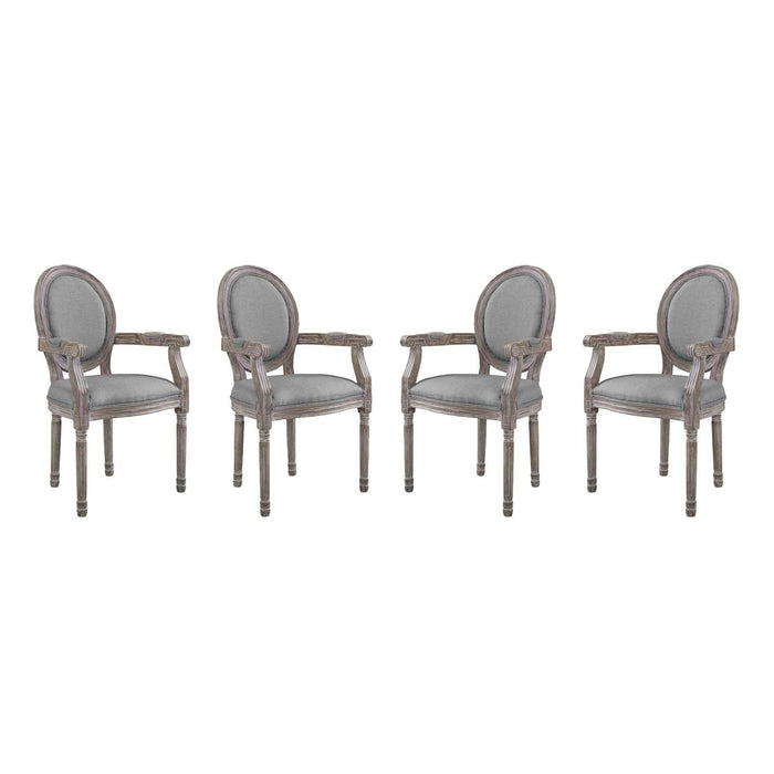 Emanate Dining Armchair Upholstered Fabric Set of 4