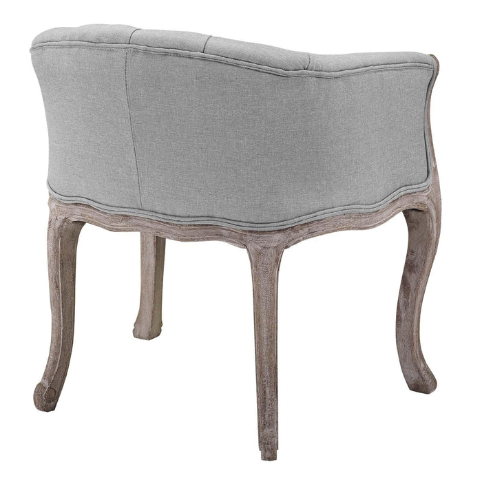 Crown Vintage French Upholstered Fabric Accent Chair