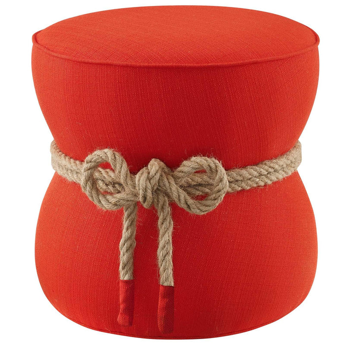 Beat Nautical Rope Upholstered Fabric Ottoman image