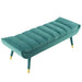 guess-channel-tufted-performance-velvet-accent-bench