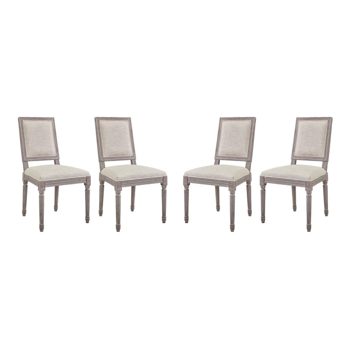 Court Dining Side Chair Upholstered Fabric Set of 4 image