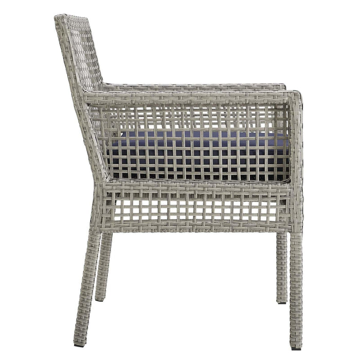 Aura Dining Armchair Outdoor Patio Wicker Rattan Set of 2