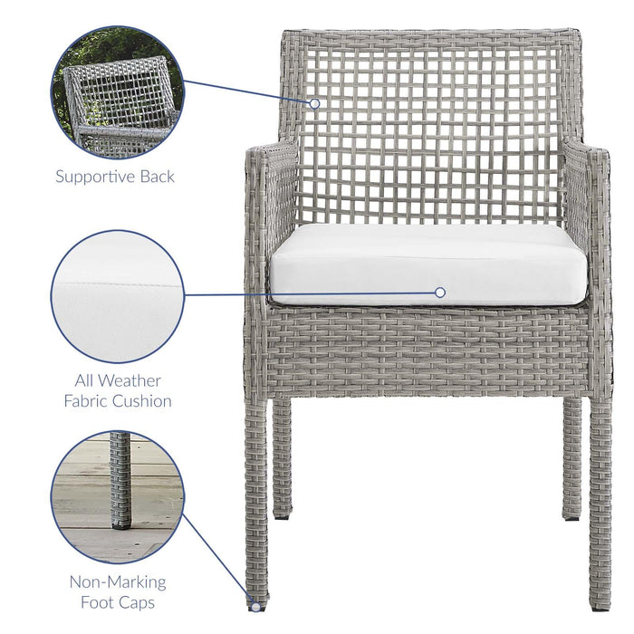 Aura Outdoor Patio Wicker Rattan Dining Armchair