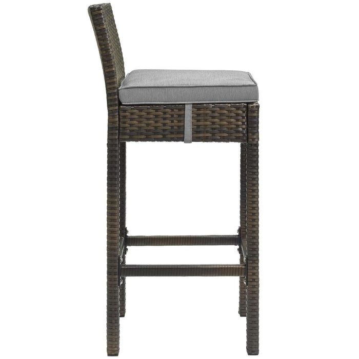 Conduit Bar Stool Outdoor Patio Wicker Rattan Set of 2