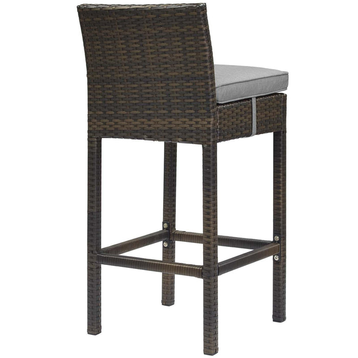 Conduit Bar Stool Outdoor Patio Wicker Rattan Set of 2