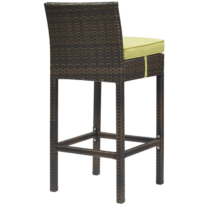 Conduit Bar Stool Outdoor Patio Wicker Rattan Set of 4