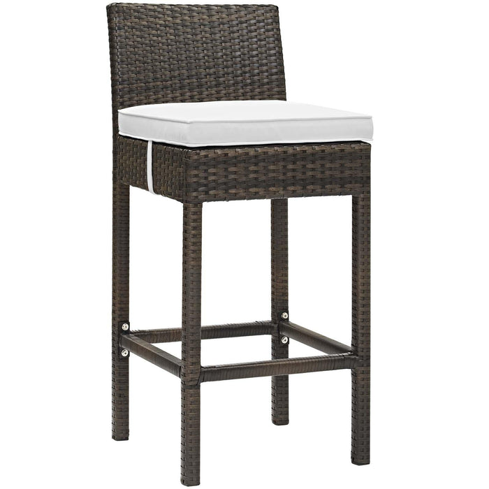 Conduit Bar Stool Outdoor Patio Wicker Rattan Set of 4