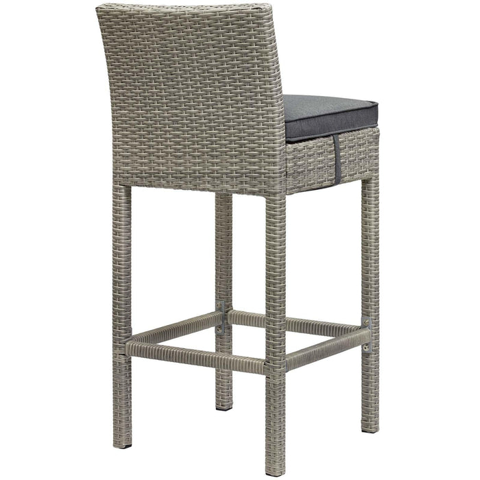 Conduit Bar Stool Outdoor Patio Wicker Rattan Set of 4