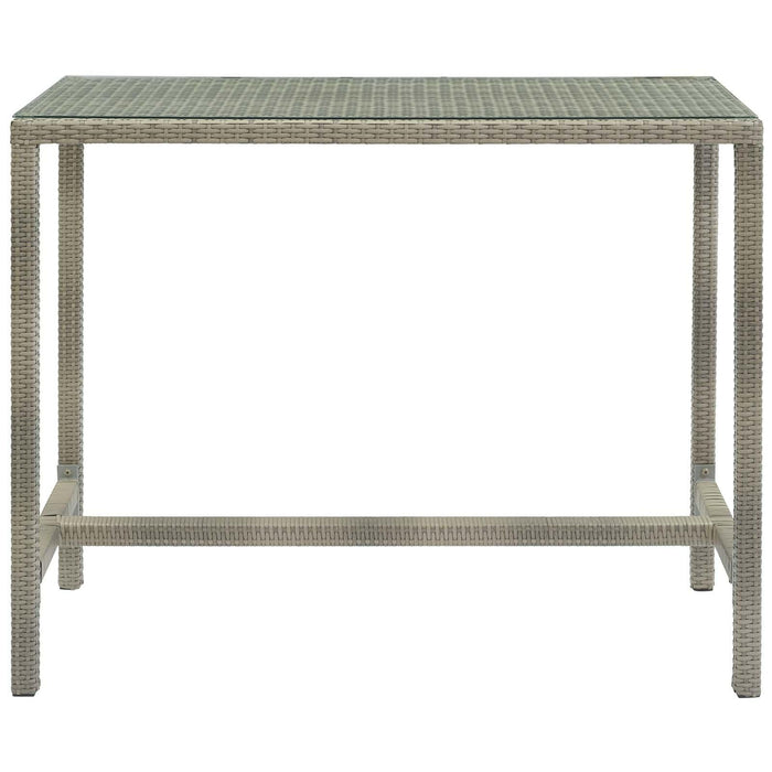 Conduit Outdoor Patio Wicker Rattan Large Bar Table