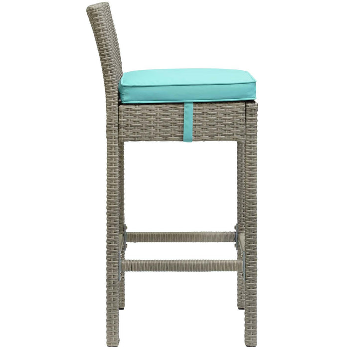 Conduit Bar Stool Outdoor Patio Wicker Rattan Set of 2