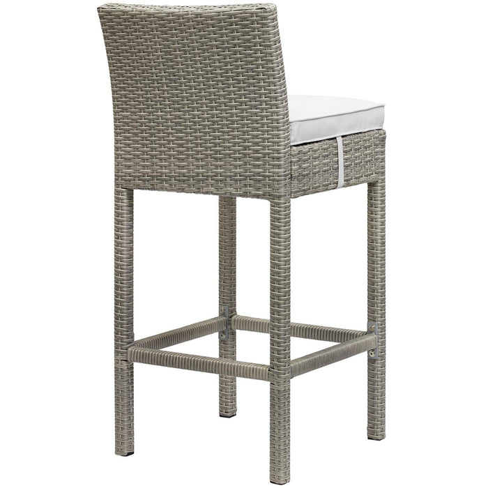 Conduit Bar Stool Outdoor Patio Wicker Rattan Set of 4