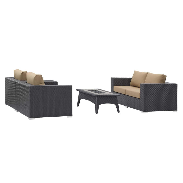 Convene 4 Piece Set Outdoor Patio with Fire Pit