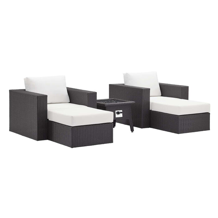 Convene 5 Piece Set Outdoor Patio with Fire Pit