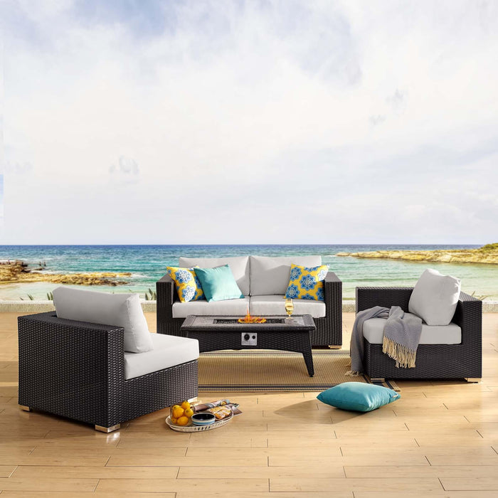 Convene 5 Piece Set Outdoor Patio with Fire Pit