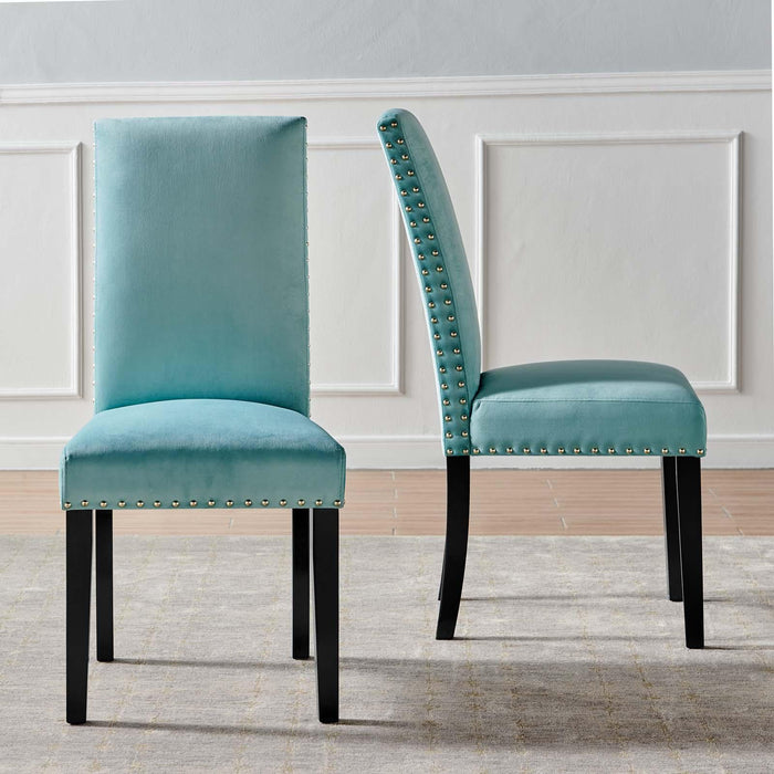 Parcel Performance Velvet Dining Side Chairs - Set of 2