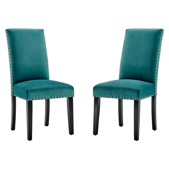 Parcel Performance Velvet Dining Side Chairs - Set of 2