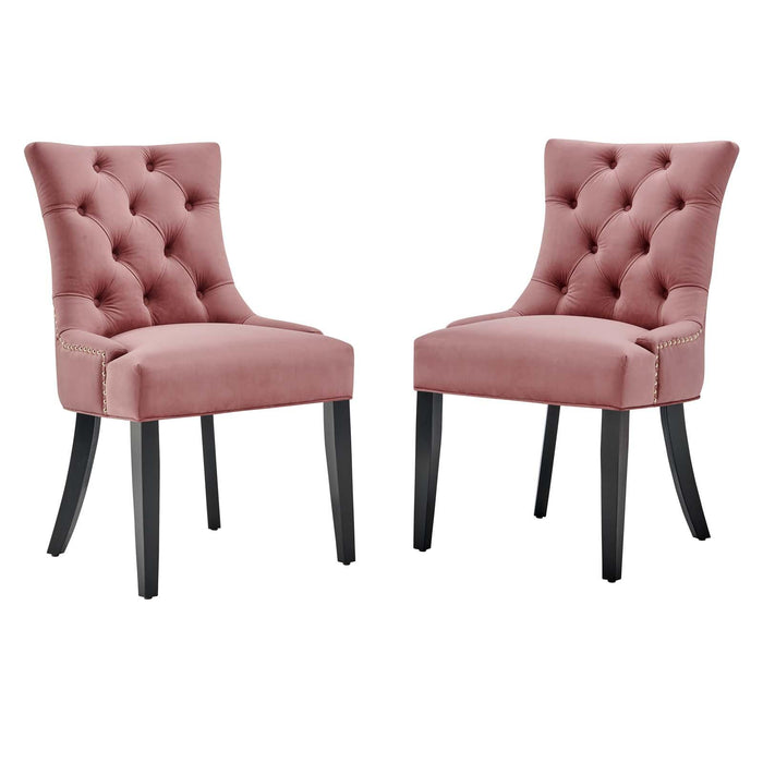 Regent Tufted Performance Velvet Dining Side Chairs - Set of 2