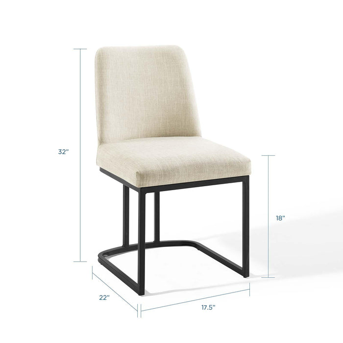 Amplify Sled Base Upholstered Fabric Dining Side Chair