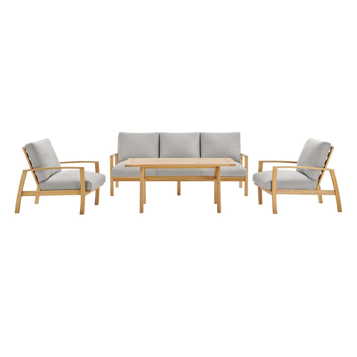 Orlean 4 Piece Outdoor Patio Eucalyptus Wood Set