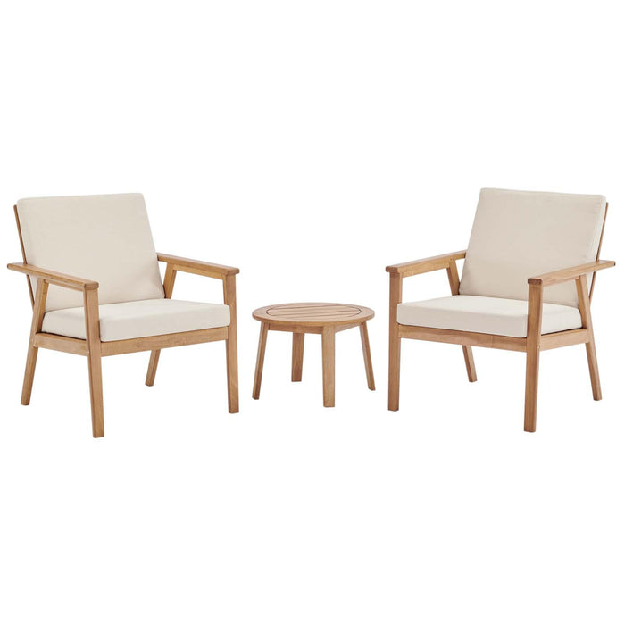 Vero 3 Piece Outdoor Patio Ash Wood Set image