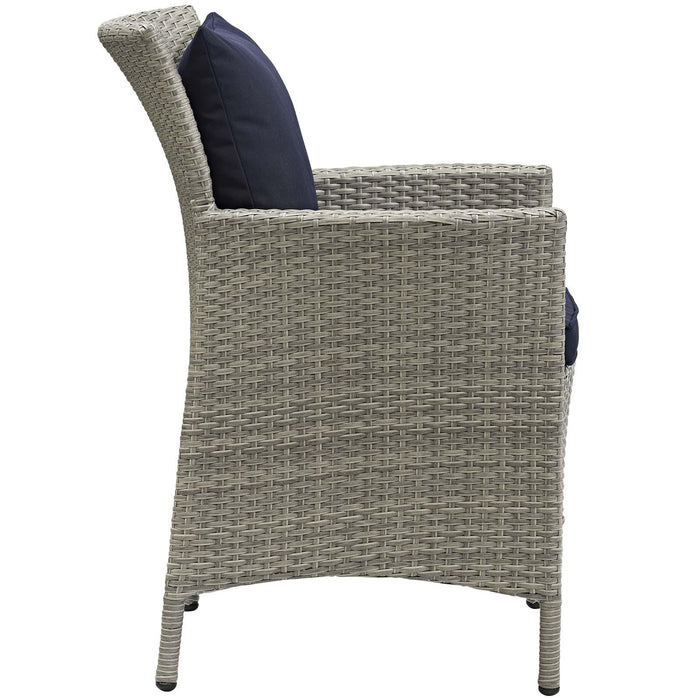 Conduit Outdoor Patio Wicker Rattan Dining Armchair